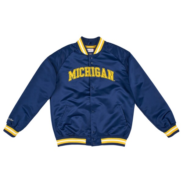 Mitchell & Ness Pánská bunda Michigan Wolverines NCAA Lightweight Satin Velikost: M