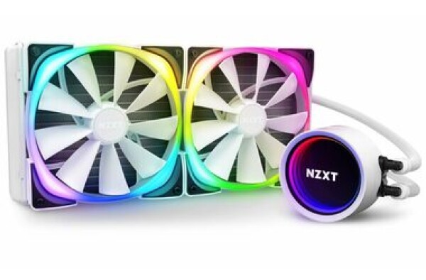 NZXT Kraken X63 RGB bílá / Vodní chladič CPU / 2 x 140mm / 1500 RPM / 4-pin / pro Intel AMD (RL-KRX63-RW)