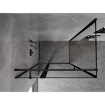 MEXEN/S - Mist T sprchový kout dveře křídlové levá 70 x 95, černý okraj, černá 8A4T-070-095-70-70-L