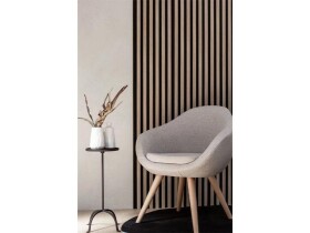 Akustický panel – Černá / dub sonoma 270 × 30 cm