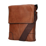 Jednoduchá koženková crossbody taška Enzo, hnědá