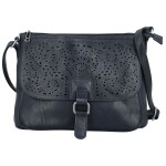 Stylová dámská koženková crossbody kabelka Stacy, tmavě modrá