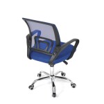 Dětská židle, výškově nastavitelná, modrá síťovina, KA-L103 BLUE