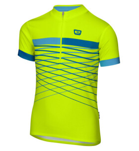 Dětský dres ETAPE LUCKY, žlutá fluo/modrá (velikost 152/158)