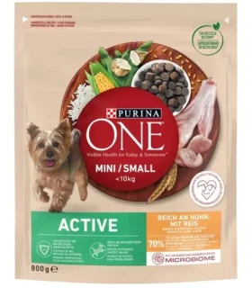 Purina One Mini Active Kuře Rýže 800 g / Krmivo pro psy (7613036528320)