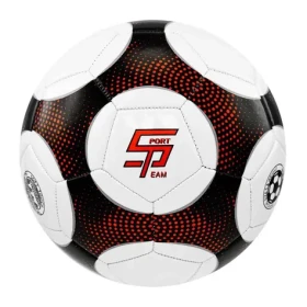 SPORTTEAM Fotbalový míč S2 černo-červený / vel. 5 / PVC třívrstvý / Strojově šitý