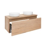 Koupelnová skříňka s krycí deskou Naturel Savona 119x50x44,3 cm dub mat SAVONA120DHDBEZ SAVONA120DHDBEZ