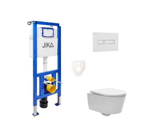 Cenově zvýhodněný závěsný WC set Jika do lehkých stěn / předstěnová montáž + WC SAT Brevis SIKOJSW1 SIKOJSW1