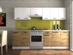 FRONTI Kuchyňská linka LUIZA 260x200 - Bílá + artisan