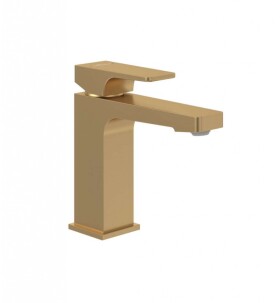VILLEROY & BOCH - Architectura Square Umyvadlová baterie AquaSmart, kartáčované zlato TVW12500400076