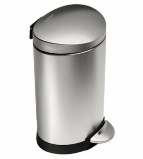 Simplehuman Pedálový odpadkový koš – 6 l / půlkulatý/ matná ocel/ FPP (CW1834CB)