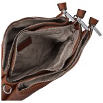 Trendy dámská koženková crossbody kabelka Kalle, hnědá