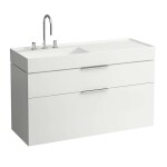 Laufen - Kartell Umyvadlo 120x46 cm, se 3 otvory pro baterii, SaphirKeramik, bílá H8133320001581