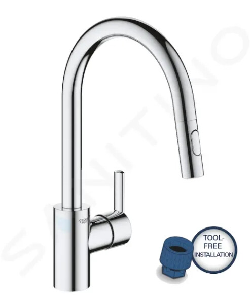 GROHE - Feel Dřezová baterie s výsuvnou sprškou, chrom 31486001