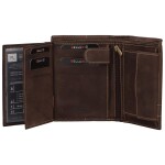 Stylová kožená pánská peněženka Bellugio Trewiss, hnědá