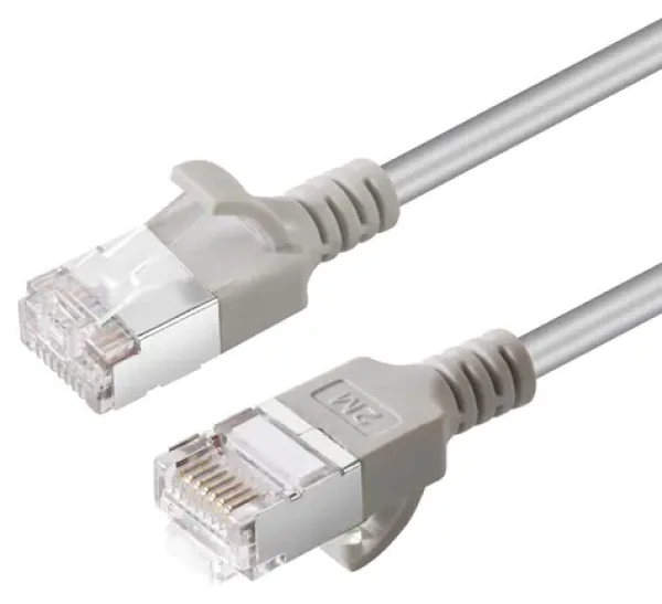 MicroConnect CAT6A U-FTP Slim šedá / Patch kabel / 5 m / LSZH / RJ-45 (V-FTP6A05-SLIM)