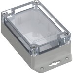 TRU COMPONENTS TC-10860492 Přírubové pouzdro 105 x 70 x 40 polykarbonát světle šedá 1 ks