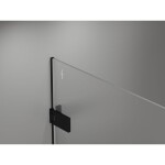 MEXEN/S - Lunar-F sprchový kout skládací dveře pravá 90 x 90, transparent, černá 836-090-090-70-00-P