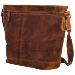 Moderní luxusní kožená taška přes rameno DOMINIQUE, koňaková