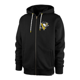47 Brand Pánská Mikina Pittsburgh Penguins Back Check 47 MORRIS Full Zip Hood Velikost: