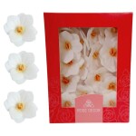 Dekorace oplatková - Hortenzie bílá 18 ks
