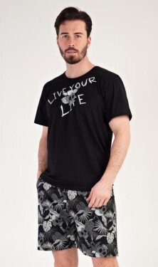 Pánské pyžamo šortky Vienetta Secret Live your life