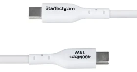StarTech USB-A na USB-C bílá / Kabel / USB 2.0 / rychlonabíjení / 3 m (USB2AC3MNCWHE)