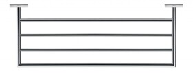 DURAVIT - Karree Držák ručníků, délka 60 cm, chrom 0099621000