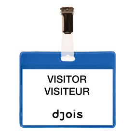 Djois jmenovka, 82,5 x 103 mm, PVC, modrá, 25 ks