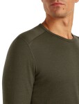 Pánské merino triko s dlouhým rukávem ICEBREAKER Mens 200 Oasis LS Crewe, Dark Loden velikost: M