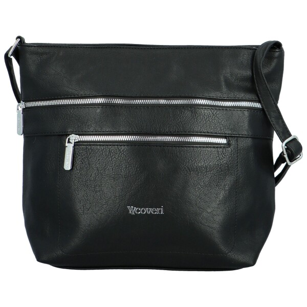 Stylová dámská koženková crossbody kabelka Olbba, černá