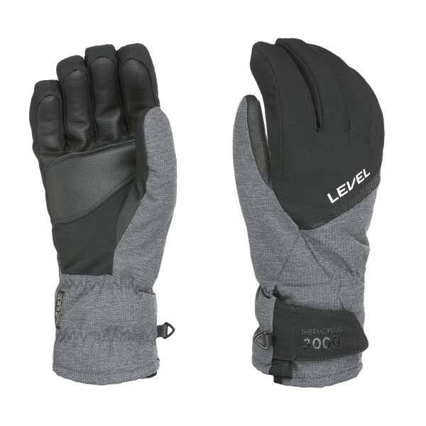 Rukavice Level Alpine, Black/Grey Velikost č.: 8