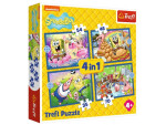 Puzzle SpongeBobův život 4v1 (35,48,54,70 dílků)