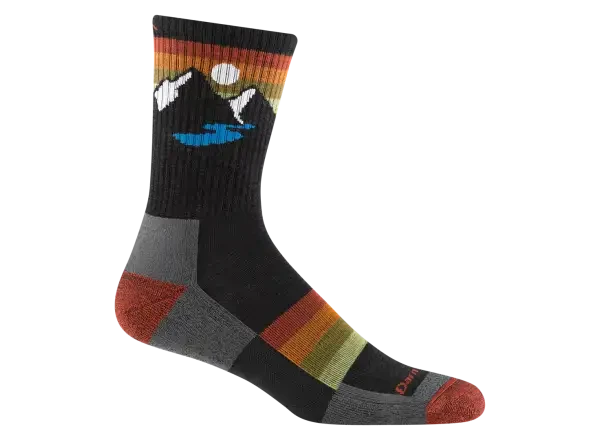 Darn Tough Sunset Ridge Micro Crew Lightweight Cushion pánské ponožky Charcoal vel. M (41-42)