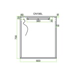 Mereo Koupelnová galerka 60 cm, zrcadlová skříňka, stříbrná CN190L