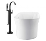 RAVAK - Freedom Vanová baterie do podlahy, černá X070435