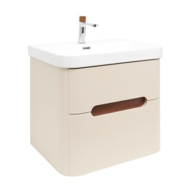 Koupelnová skříňka s umyvadlem a baterií SAT Fusion 57,5x53x45 cm pískově béžová mat SATFUSION260BEUBA SATFUSION260BEUBA