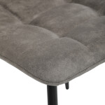 Židle jídelní, šedá látka cowboy, nohy černý kov