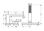HANSGROHE - Tecturis E Baterie na okraj vany, 3-otvorová instalace, sBox, kartáčovaný černý chrom 73443340