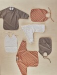 OYOY Dětský bryndák Striped Bib Mellow/ Caramel – set 2 ks, multi barva, textil