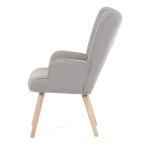 Křeslo ušák, šedá, látka bouclé, AK-309 GREY2
