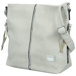 Módní dámská koženková crossbody kabelka Salah, šedá