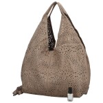 Módní koženková sada kabelek přes rameno a crossbody Saga, béžová