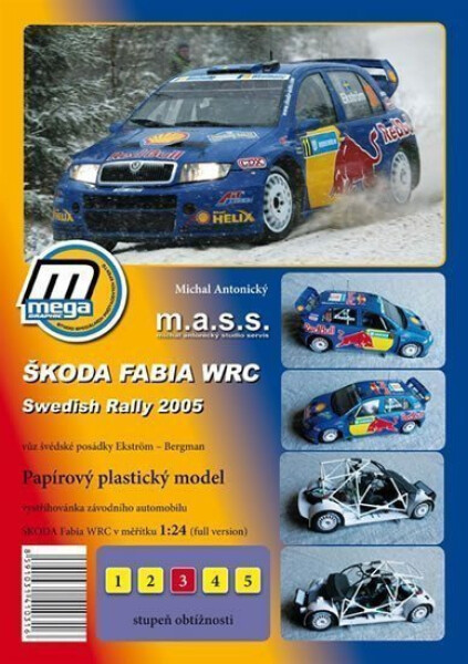 Škoda Fabia WRC ADAC Swedish Rally 2005/papírový model Michal Antonický