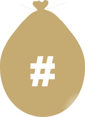 Balónek znak # zlatý balonky.cz Balónek znak # zlatý balonky.cz