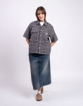 Carhartt WIP W' S/S Michigan Shirt Kander Check, Black XS