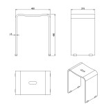 RIDDER - TRENDY koupelnová stolička 40x48x27,5cm, čirá A211100