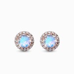 Emporial náušnice 14k zlato Vermeil GU-DR2564E-ROSEGOLD-MOONSTONE