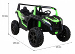 Mamido Dětské elektrické autíčko Buggy UTV Strong 24V nafukovací kola zelené