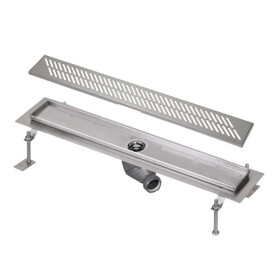 SANELA - Nerezové žlaby Sprchový žlab do prostoru, délka 115 cm, lesklá nerez SLKN 05D
